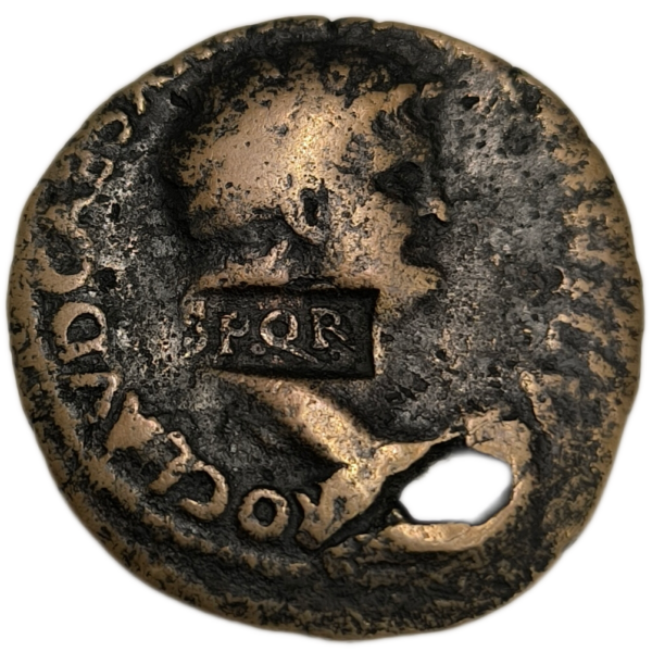 Empire romain, Néron, as, contremarque SPQR