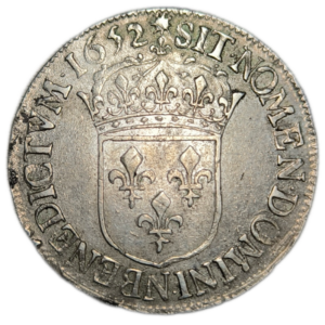 Louis XIV, demi-écu à la mèche longue 1652 Montpellier