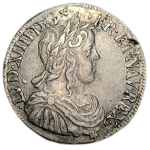 Louis XIV, demi-écu à la mèche longue 1652 Montpellier