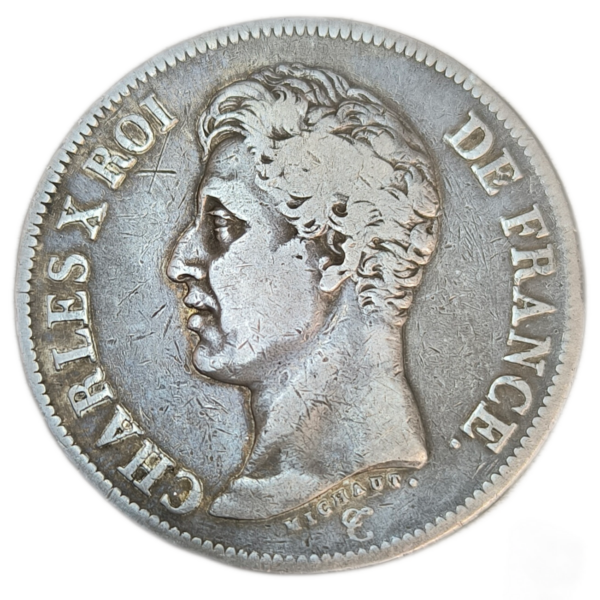 Charles X, 5 francs, 1er type 1824 Paris