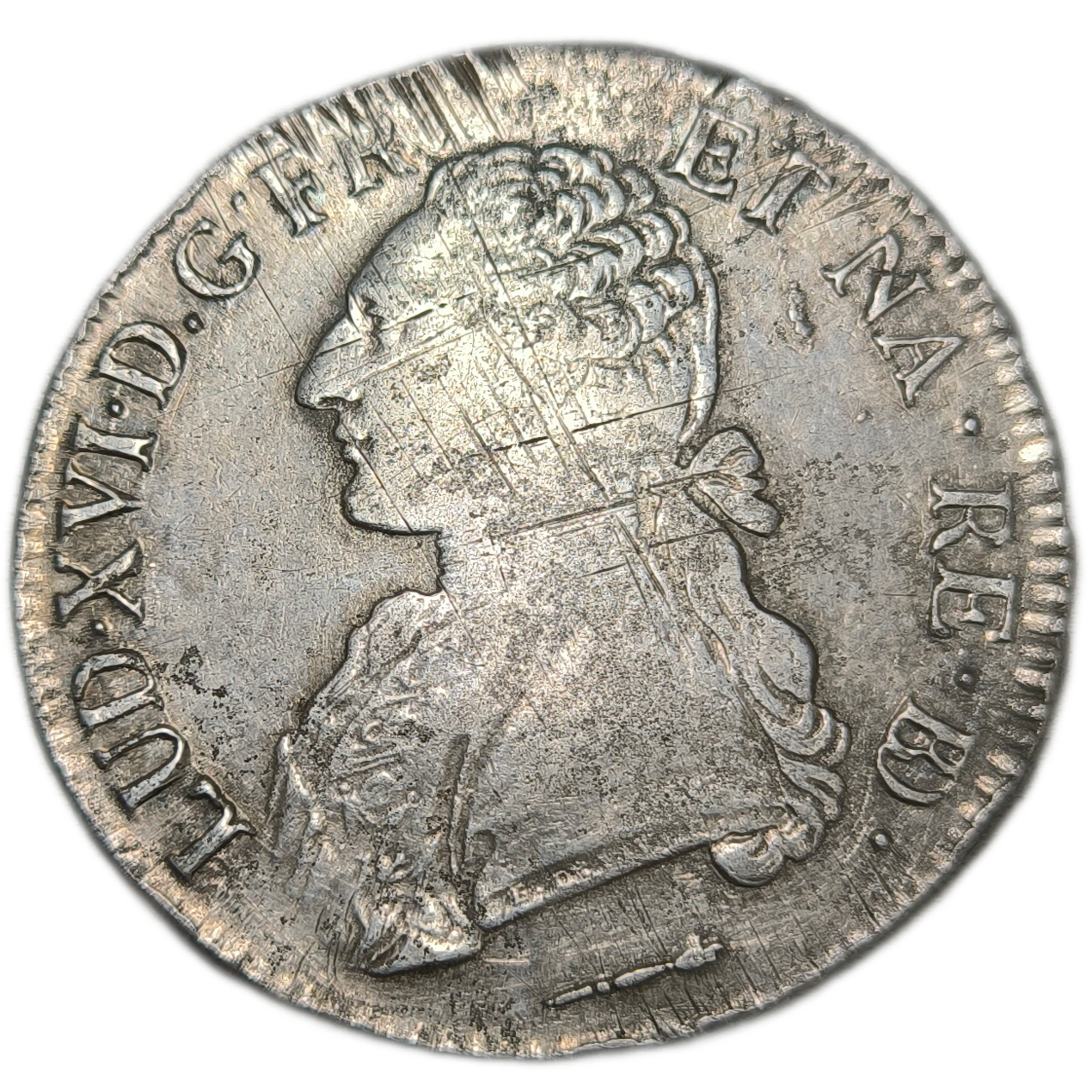 Louis XVI, écu de Béarn aux branches d'olivier 1785 Pau