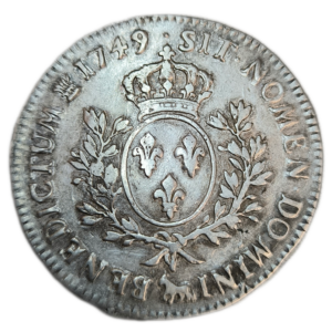 Louis XV, écu de Béarn au bandeau 1749 Pau