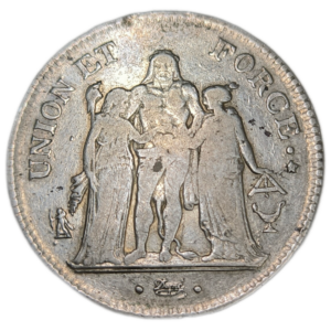 Directoire, 5 francs union et force An 10 Bordeaux