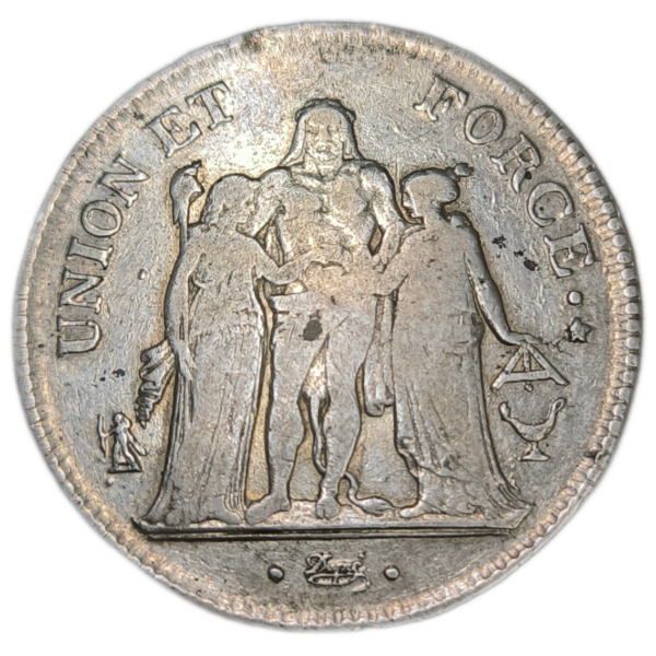 Directoire, 5 francs union et force An 10 Bordeaux
