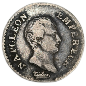 Napoléon 1er, quart de franc Napoléon empereur, calendrier révolutionnaire An 14 Bordeaux