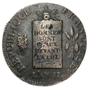 Convention, 2 sols aux balances 1793 Metz
