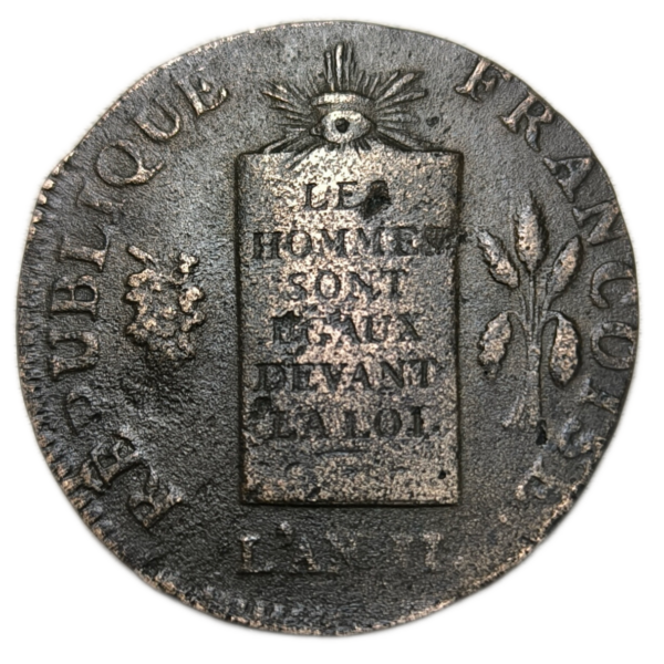 Convention, 2 sols aux balances 1793 Metz
