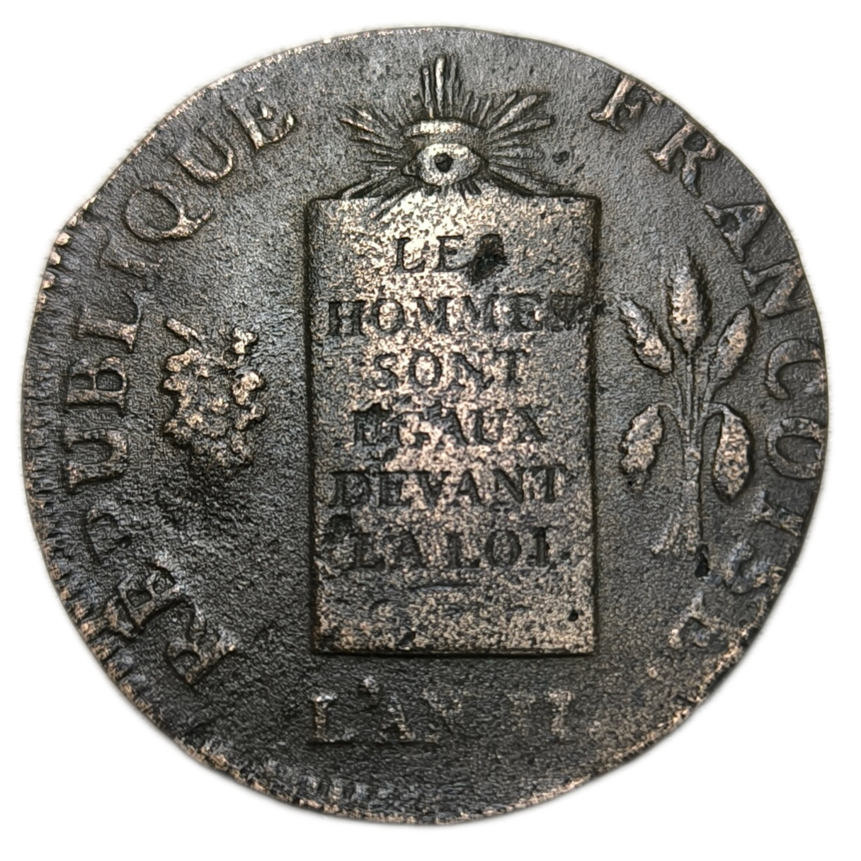 Convention, 2 sols aux balances 1793 Metz