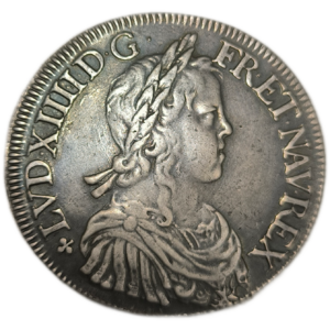 Louis XIV, écu à la mèche longue 1648 Angers