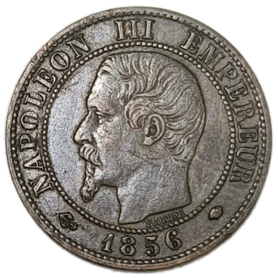 Napoléon III, 1 centimes tête nue 1856 Marseille
