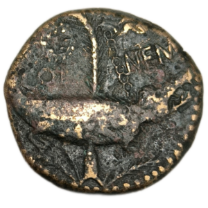 Nemausus / Nîmes, Auguste et Agrippa, dupondius de Nîmes