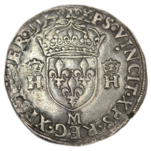 Henri II, teston à la tête nue, 1er type 1554 Toulouse