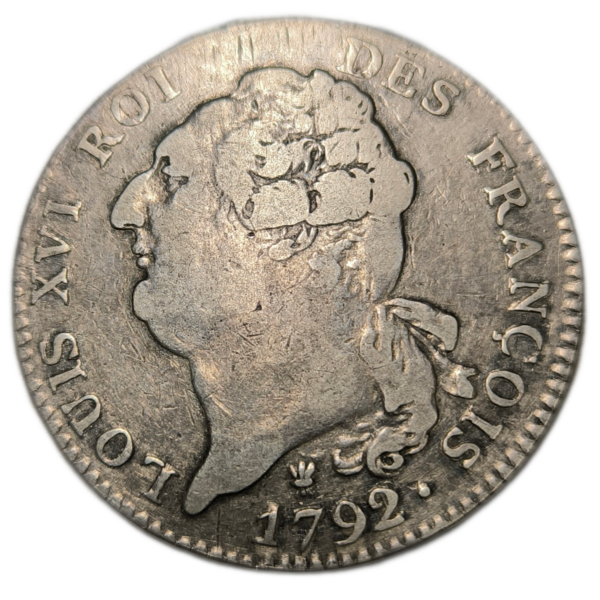 Constitution, écu de 6 livres François 1792 Limoges