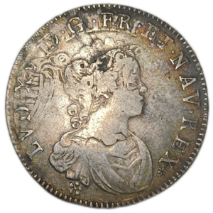 Louis XV, quart d’écu vertugadin 1716 Caen