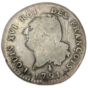 Constitution, 30 sols au génie, type François 1791 Nantes