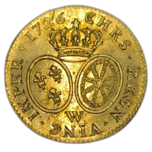 Louis XV, Louis d&rsquo;or aux lunettes 1726 Lille