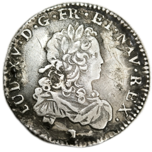 Louis XV, tiers d’écu de France 1722 Orléans