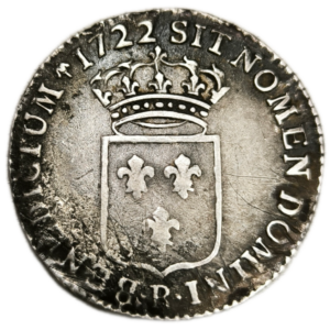 Louis XV, tiers d’écu de France 1722 Orléans