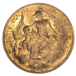 IIIème République, 5 centimes Daniel-Dupuis 1905