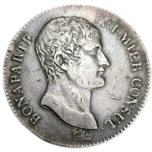 Consulat, 5 francs Bonaparte premier consul An 12 Paris
