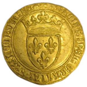 Charles VI, écu d’or à la couronne, 1ère émission