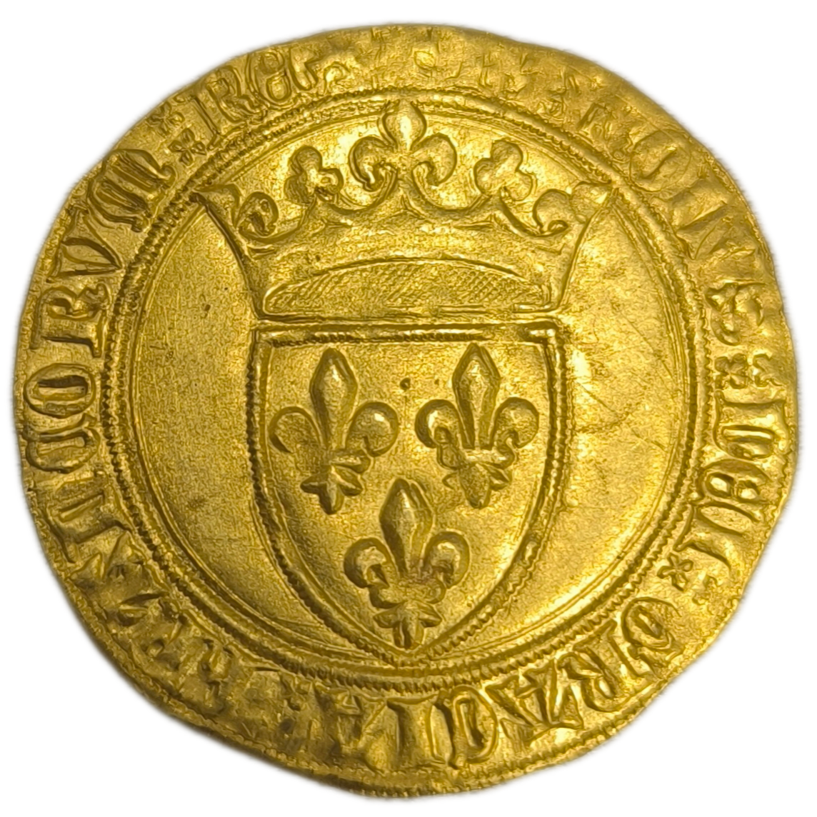 Charles VI, écu d'or à la couronne, 1ère émission