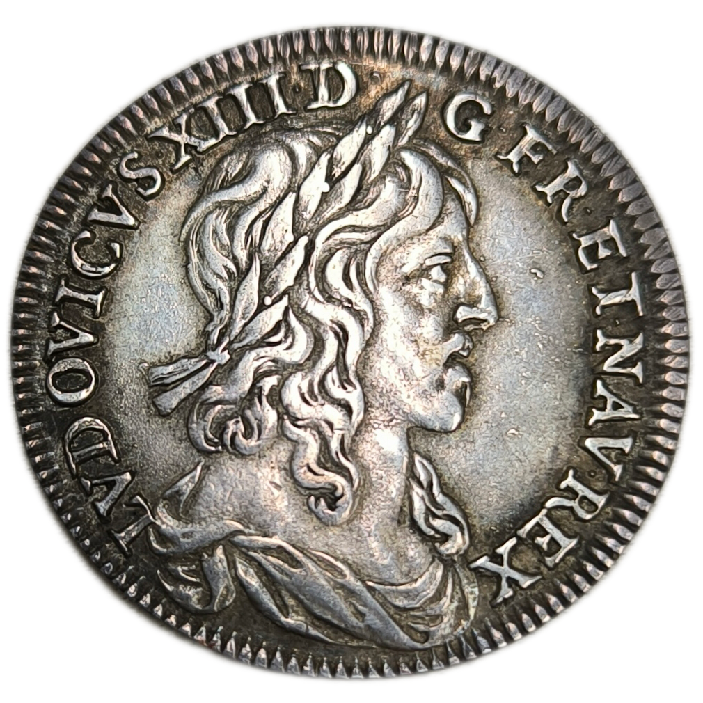 Louis XIII, quart d'écu, buste drapé 1642 Paris