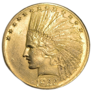 USA, 10 dollars or tête d&rsquo;indien 1932 Philadelphie
