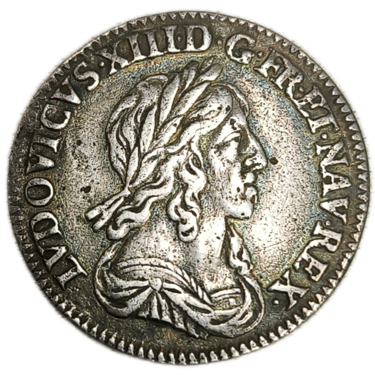 Louis XIII, douzième d'écu, buste drapé et cuirassé 1642 Paris