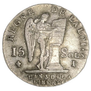 Constitution, 15 sols au génie, type François 1791 Limoges