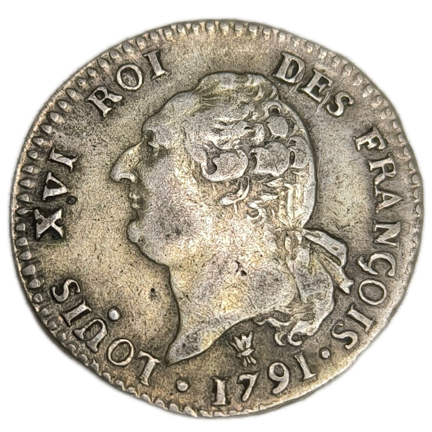 Constitution, 15 sols au génie, type François 1791 Limoges