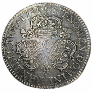 Louis XIV, écu aux 3 couronnes 1711 Caen