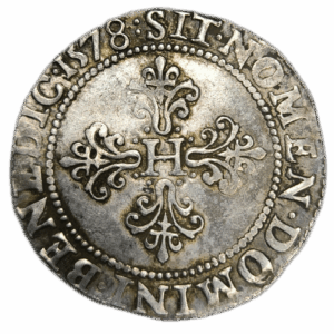 Henri III, franc au col plat 1578 Poitiers