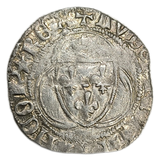 Louis XI, petit blanc à la couronne Saint-Lô