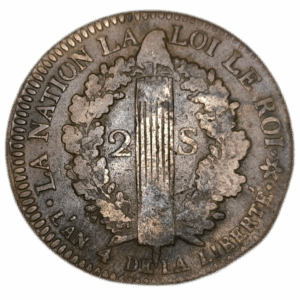 Constitution, 2 sols type Français 1792 Strasbourg