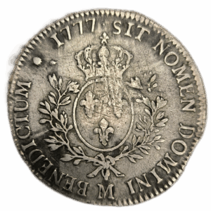 Louis XVI, écu aux branches d&rsquo;olivier 1777 Toulouse