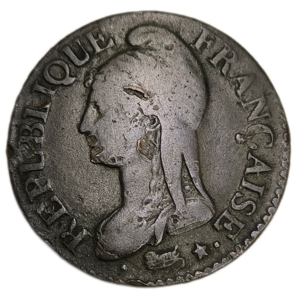 Directoire, 5 centimes Dupré, grand module An 7 Strasbourg