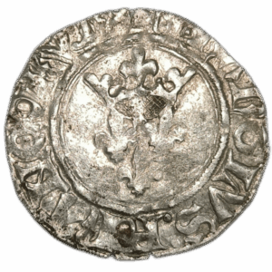 Charles VI, monnayage du dauphin, florette Beaucaire