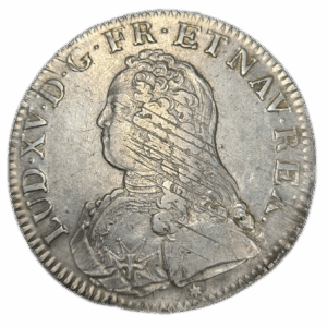 Louis XV, écu aux branches d’olivier 1727 Caen