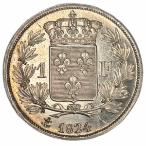 Louis XVIII, 1 franc 1824 Paris