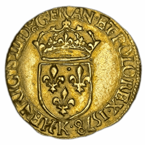 Henri III, écu d&rsquo;or au soleil, 3ème type 1578 Bordeaux