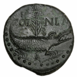 Nemausus / Nîmes,	Auguste et Agrippa, dupondius de Nîmes