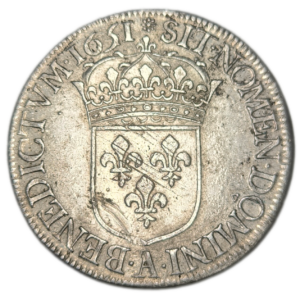 Louis XIV, écu à la mèche longue 1651 Paris
