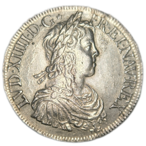 Louis XIV, écu à la mèche longue 1651 Paris