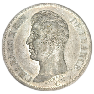 Charles X, 5 francs, 1er type 1825 Paris