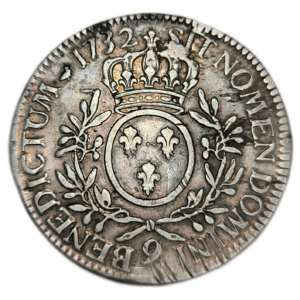 Louis XV, écu aux branches d&rsquo;olivier 1732 Rennes
