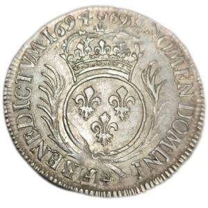 Louis XIV, demi-écu aux palmes 1694 Rennes