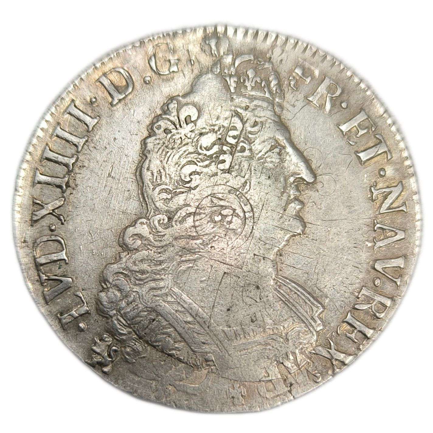 Louis XIV, demi-écu aux palmes 1694 Rennes