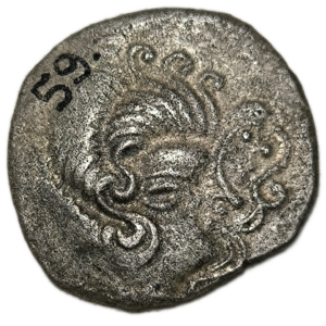 Coriosolites (région de Corseul), statère de billon classe IV du trésor de Tréby