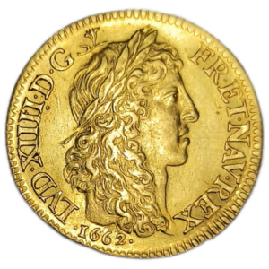 Louis XIV, Louis d’or au buste juvénile 1662 Paris